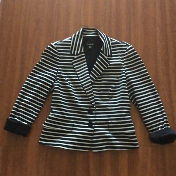 Bebe Blk/Wht Striped Blazer - Picture 2 of 3